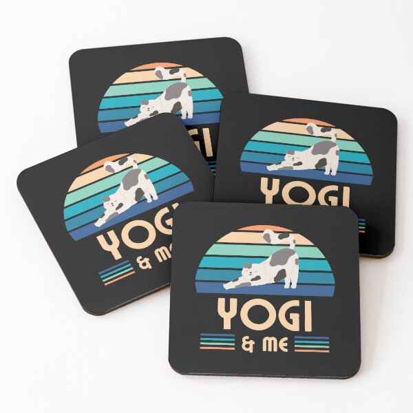 Item preview, Retro Vintage Yoga Cat Yogi and Me designed and sold by FreeStyleTrend.