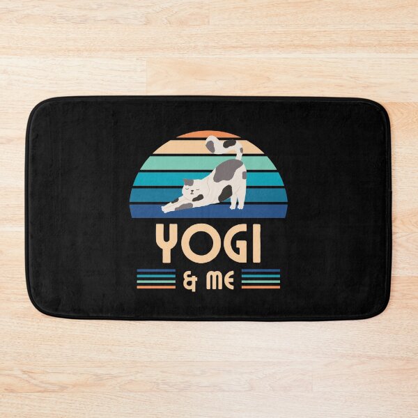 Item preview, Retro Vintage Yoga Cat Yogi and Me designed and sold by FreeStyleTrend.