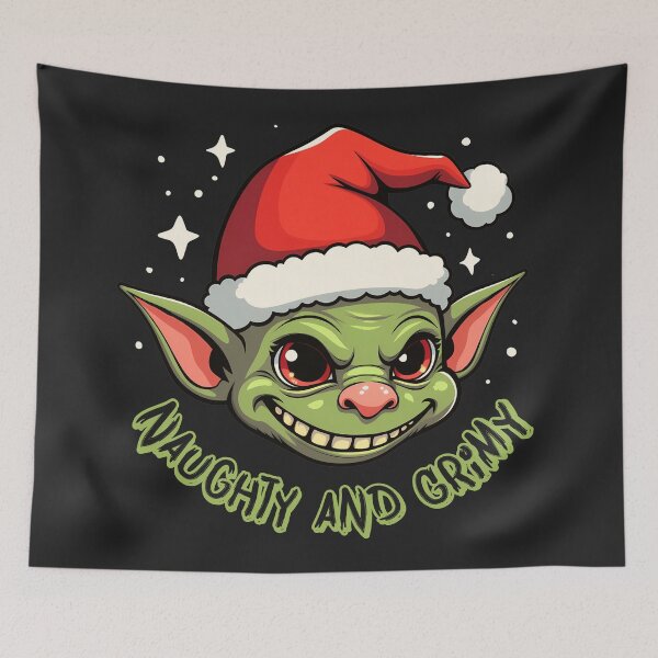 Item preview, Goblin Naughty and Grimy funny christams goblincore aesthetic xmas holiday gift fantasy forest creature forager lover designed and sold by Fantasy Cache.