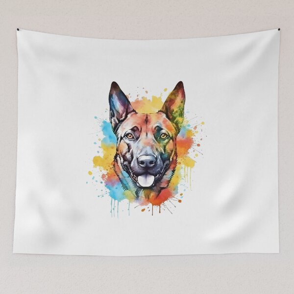 Item preview, Belgian Malinois | Colorful Watercolor Design #11 designed and sold by MatsurexDesigns.