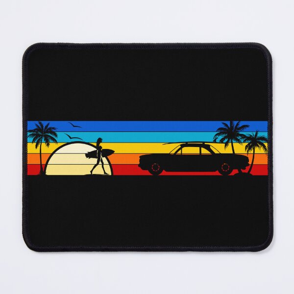 Item preview, Corvair Early Model Coupe Vintage Surfer Girl Sunset Beach Vintage Style 1960 1961 1962 1963 1964 designed and sold by FlatSixGraphics.