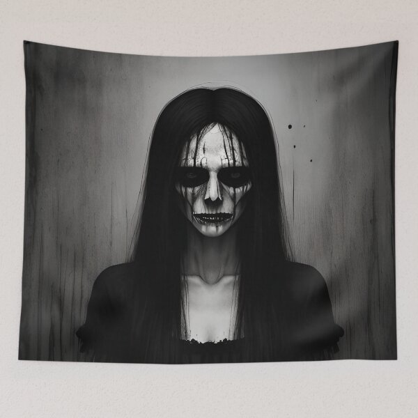 Item preview, Haunting Woman Black and White Art designed and sold by DarkJuliettes.