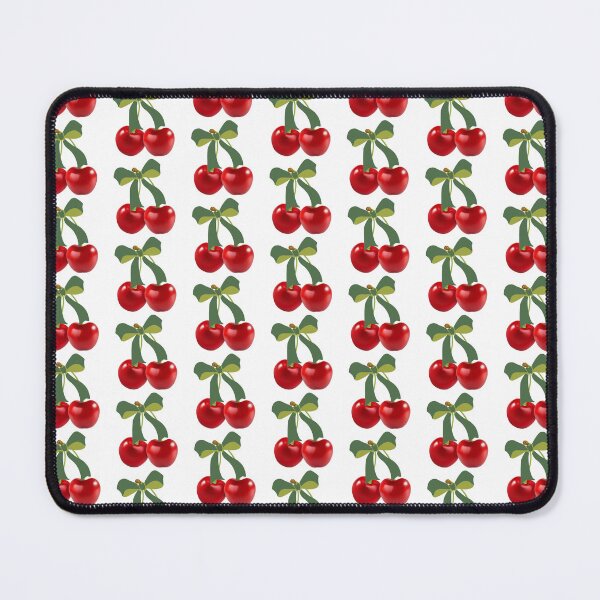 Item preview, Red Cherry With Green Bow Ribbon Bow designed and sold by Gift Glow.