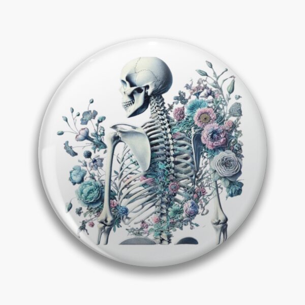 Item preview, Floral Skeleton - Artistic Anatomy and Nature Fusion Design designed and sold by GemBob Creations.