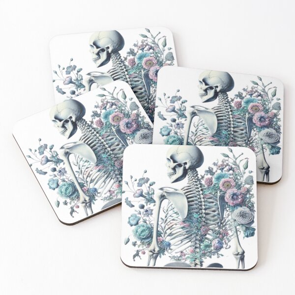 Item preview, Floral Skeleton - Artistic Anatomy and Nature Fusion Design designed and sold by GemBob Creations.