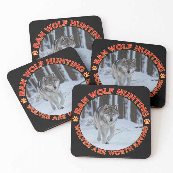 Item preview, Ban Wolf Hunting designed and sold by GeeksLoveDogs.