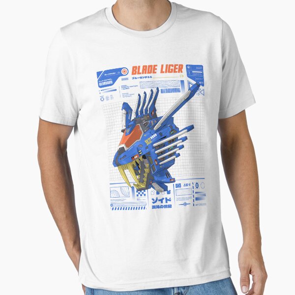 Zoids | Chaotic Century - HS-Mech - Blade Liger BS; anime illustration with urban graphic design. Essential T-Shirt