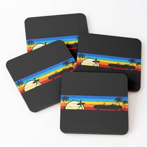 Item preview, Corvair Early Model Convertible 1962 1963 1964 Surfer Girl Sunset Beach Vintage Style designed and sold by FlatSixGraphics.