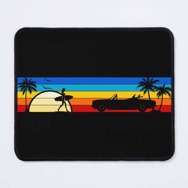 Item preview, Corvair Early Model Convertible 1962 1963 1964 Surfer Girl Sunset Beach Vintage Style designed and sold by FlatSixGraphics.