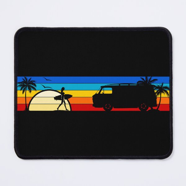 Item preview, Corvair Corvan Panel Van FC Surfer Girl Sunset Beach Vintage Style designed and sold by FlatSixGraphics.
