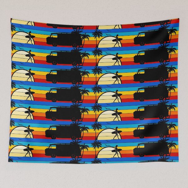 Item preview, Corvair Corvan Panel Van FC Surfer Girl Sunset Beach Vintage Style designed and sold by FlatSixGraphics.