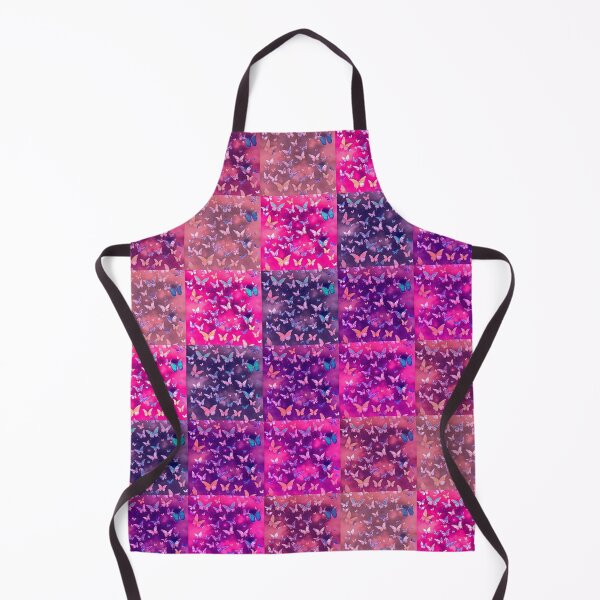 Item preview, NOT REAL Patchwork, JUST Patchwork LOOK Design PRINT Girly Butterflies in Pink Lilac Purple  designed and sold by Beachy.