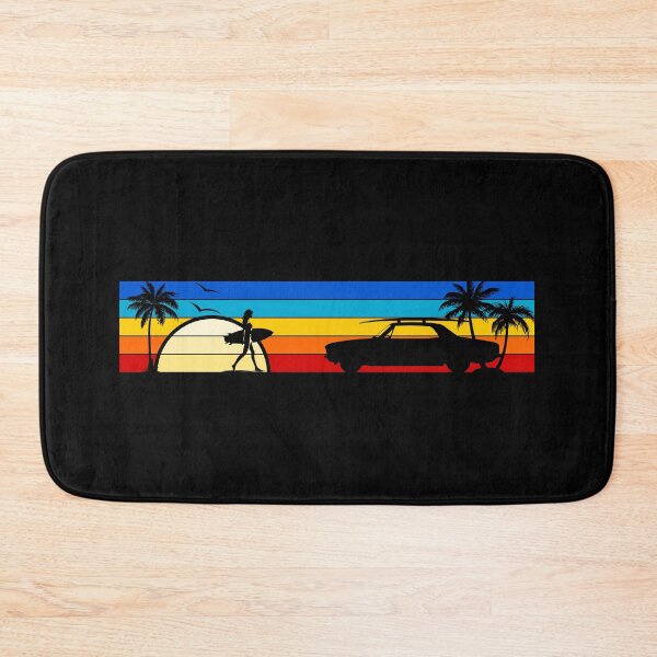 Item preview, Corvair Late Model Sedan Surfer Girl Sunset Beach Vintage Style 1965 1966 1967 1968 1969 designed and sold by FlatSixGraphics.