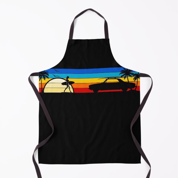 Item preview, Corvair Late Model Sedan Surfer Girl Sunset Beach Vintage Style 1965 1966 1967 1968 1969 designed and sold by FlatSixGraphics.