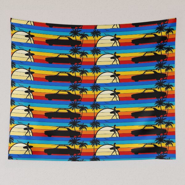 Item preview, Corvair Late Model Sedan Surfer Girl Sunset Beach Vintage Style 1965 1966 1967 1968 1969 designed and sold by FlatSixGraphics.