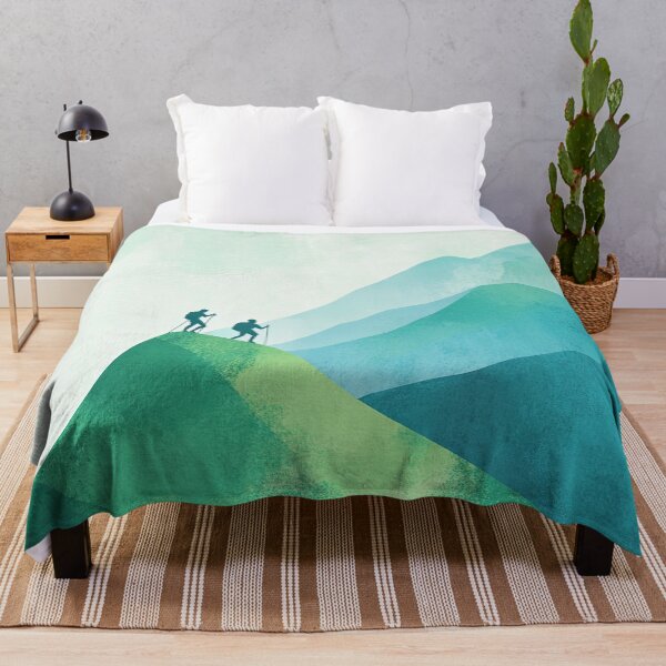 Item preview, Two Hikers on a Mountain designed and sold by MaryFiore.