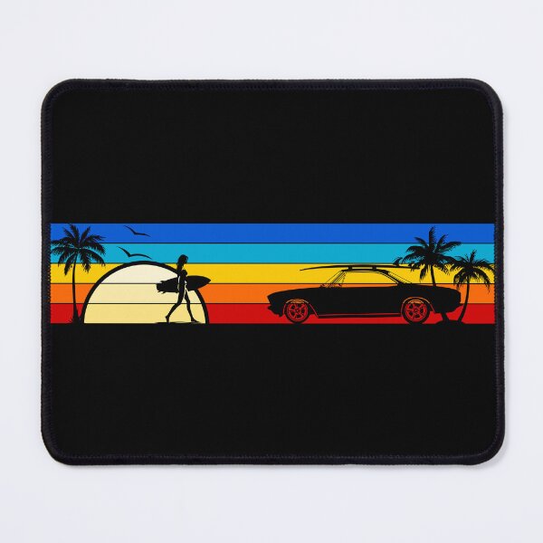 Item preview, Corvair Late Model Coupe Surfer Girl Sunset Beach Vintage Style 1965 1966 1967 1968 1969 designed and sold by FlatSixGraphics.