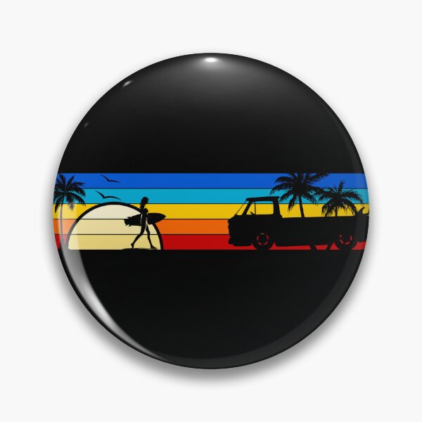 Item preview, Corvair Rampside Loadside Pickup Truck Surfer Girl Sunset Beach Vintage Style 1965 1966 1967 1968 1969 designed and sold by FlatSixGraphics.