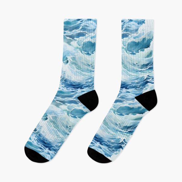 Item preview, Sea Waves Watercolor Pattern #2 designed and sold by NatureSight.