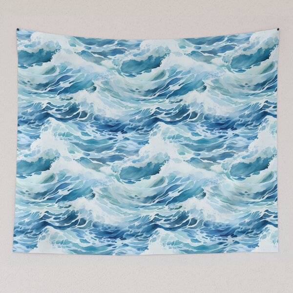 Item preview, Sea Waves Watercolor Pattern #2 designed and sold by NatureSight.