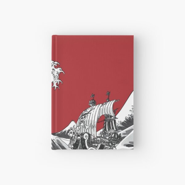RED The Great Wave  Hardcover Journal