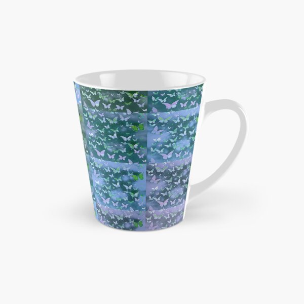Item preview, NOT REAL Patchwork, JUST Patchwork LOOK Design PRINT Girly Butterflies in Blues and Pale Blues  designed and sold by Beachy.