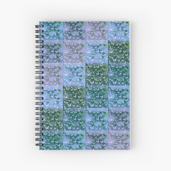Item preview, NOT REAL Patchwork, JUST Patchwork LOOK Design PRINT Girly Butterflies in Blues and Pale Blues  designed and sold by Beachy.