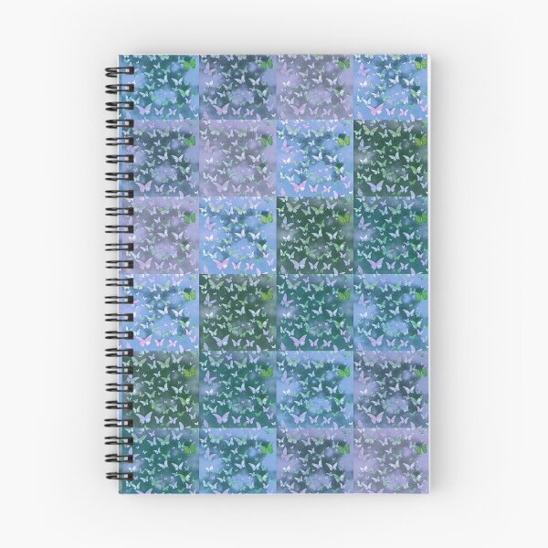 Item preview, NOT REAL Patchwork, JUST Patchwork LOOK Design PRINT Girly Butterflies in Blues and Pale Blues  designed and sold by Beachy.
