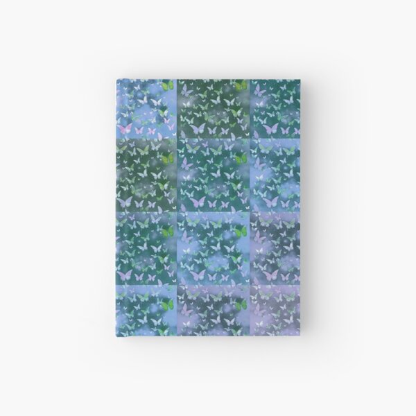 Item preview, NOT REAL Patchwork, JUST Patchwork LOOK Design PRINT Girly Butterflies in Blues and Pale Blues  designed and sold by Beachy.