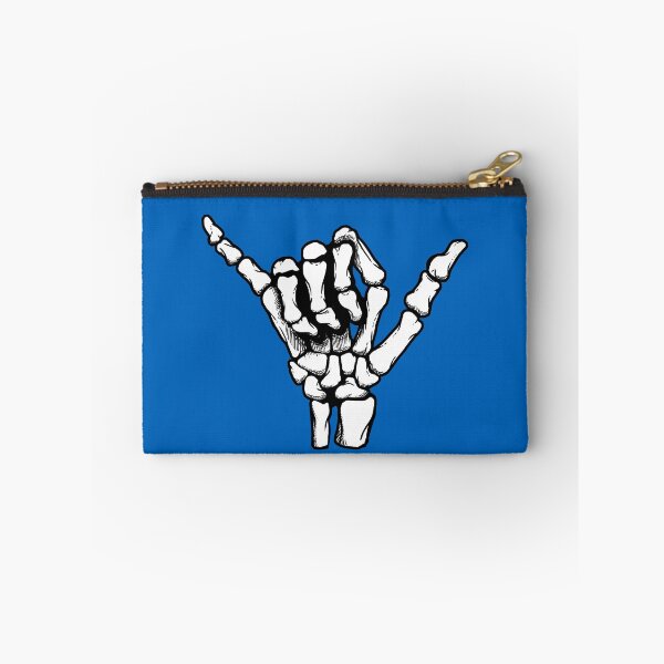 Item preview, White Y Skeleton hand sign hang loose symbol designed and sold by CoolJayDesigns.