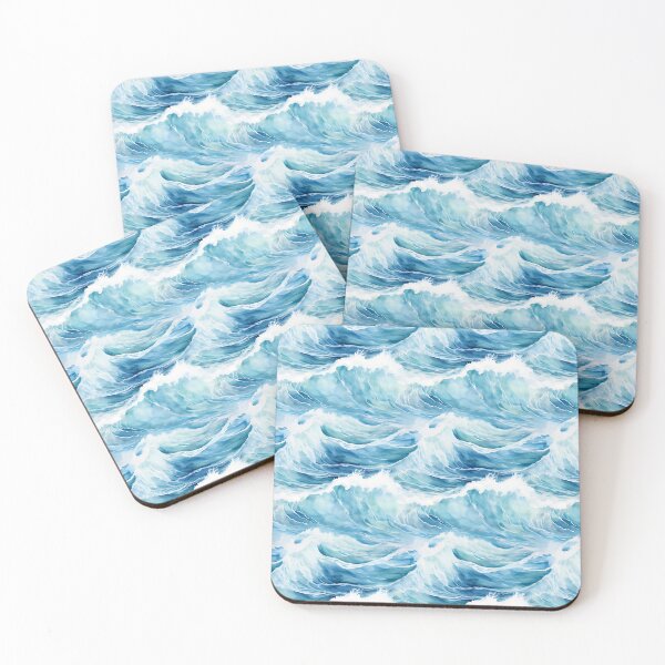 Item preview, Sea Waves Watercolor Pattern #4 designed and sold by NatureSight.