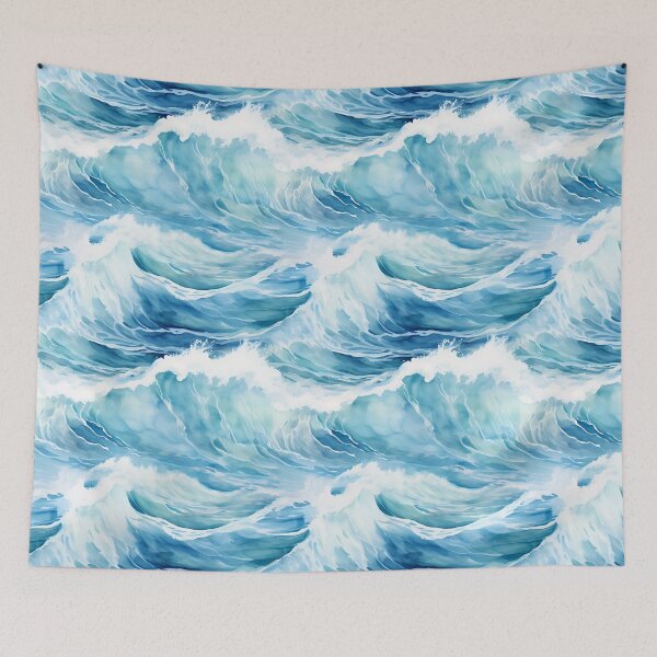 Item preview, Sea Waves Watercolor Pattern #4 designed and sold by NatureSight.