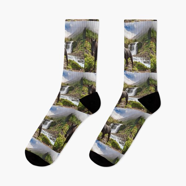 Item preview, The black horse in the mountains designed and sold by Karine Dupras.
