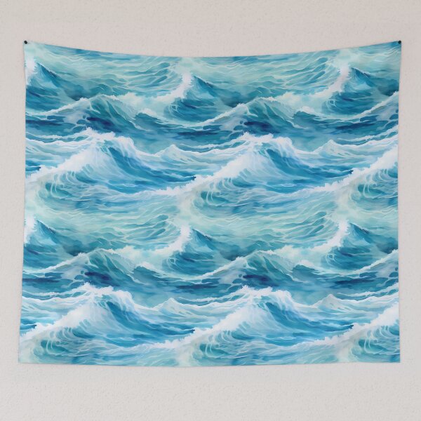 Item preview, Sea Waves Watercolor Pattern #5 designed and sold by NatureSight.