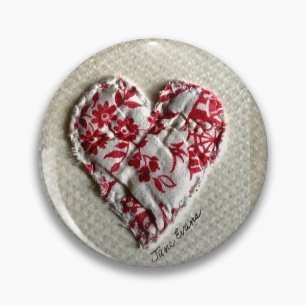 Item preview, Red and White Heart Time designed and sold by Jane Evans.