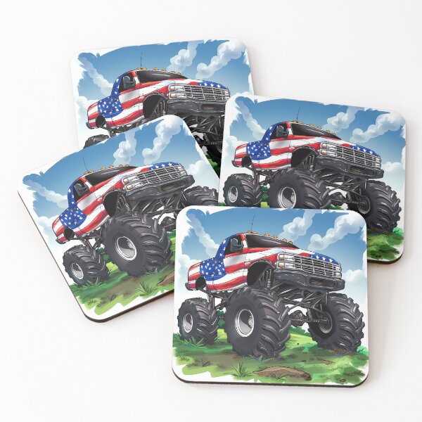 Item preview, American Flag Theme Monster Truck  designed and sold by Lisa Pearlman.