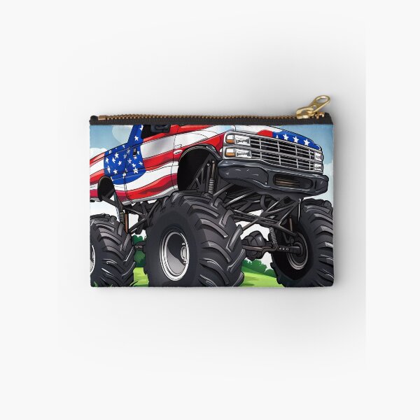 Artikelvorschau, Monster Truck mit amerikanischer Flagge entworfen und verkauft von Lisa Pearlman.