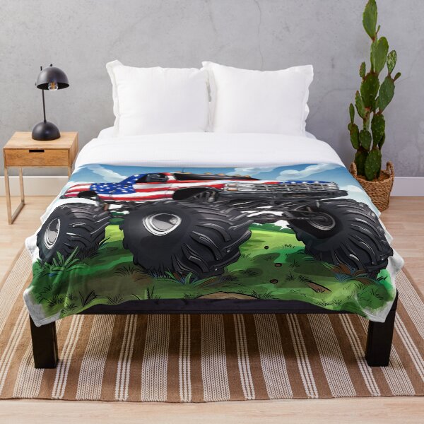 Item preview, American Flag Theme Monster Truck  designed and sold by Lisa Pearlman.
