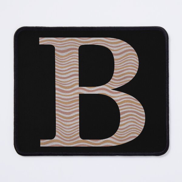 Item preview, Letter B Metallic Look Stripes Silver Gold Copper designed and sold by theartofvikki.
