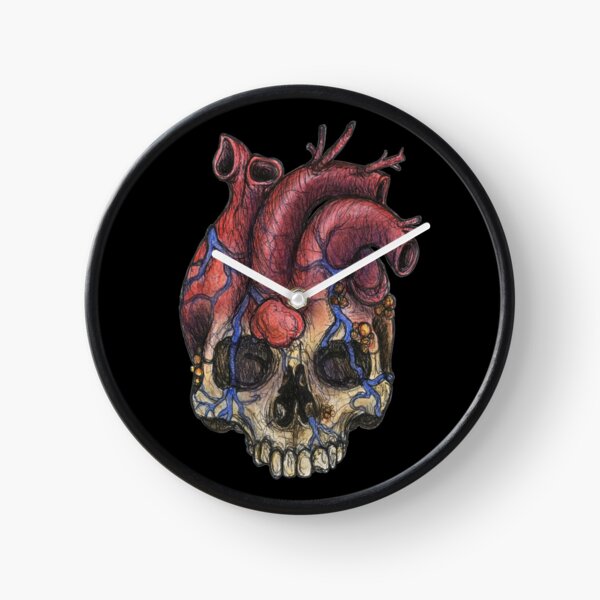 Heart Skull Clock
