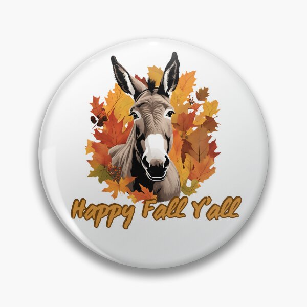 Item preview, Happy Fall Yall Donkey Autumn Leaves designed and sold by GlowUpLook.