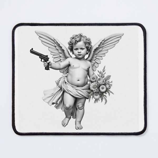 Item preview, Victorian Cherub holding Pistol and Bouquet designed and sold by gentle orchard.