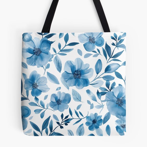 Item preview, Blue flowers pattern designed and sold by valerko26.