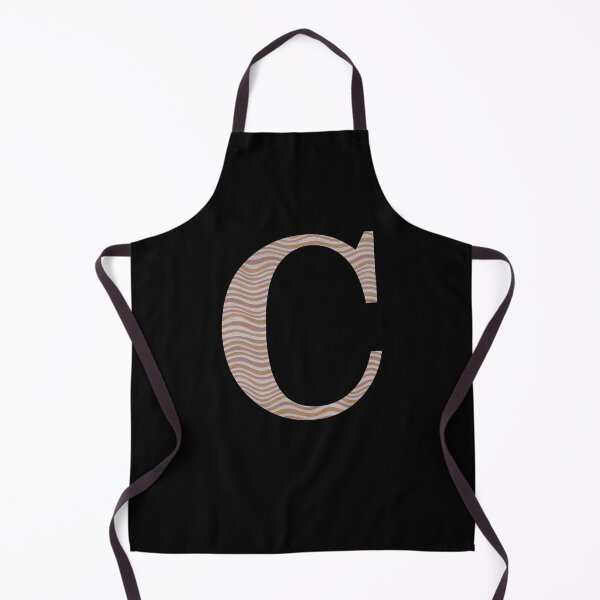 Item preview, Letter C Metallic Look Stripes Silver Gold Copper designed and sold by theartofvikki.