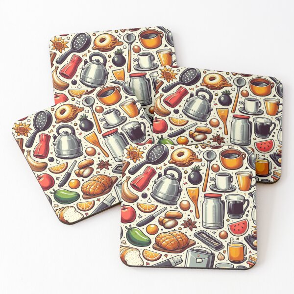 Item preview, Seamless Kitchen Items Pattern designed and sold by ShoPellY.