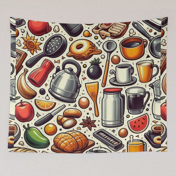 Item preview, Seamless Kitchen Items Pattern designed and sold by ShoPellY.