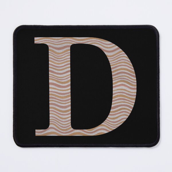 Item preview, Letter D Metallic Look Stripes Silver Gold Copper designed and sold by theartofvikki.
