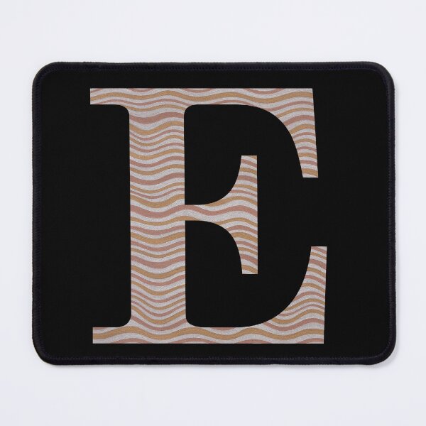 Item preview, Letter E Metallic Look Stripes Silver Gold Copper designed and sold by theartofvikki.
