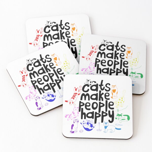 Item preview, Cats Make People Happy designed and sold by The Retro Stop.