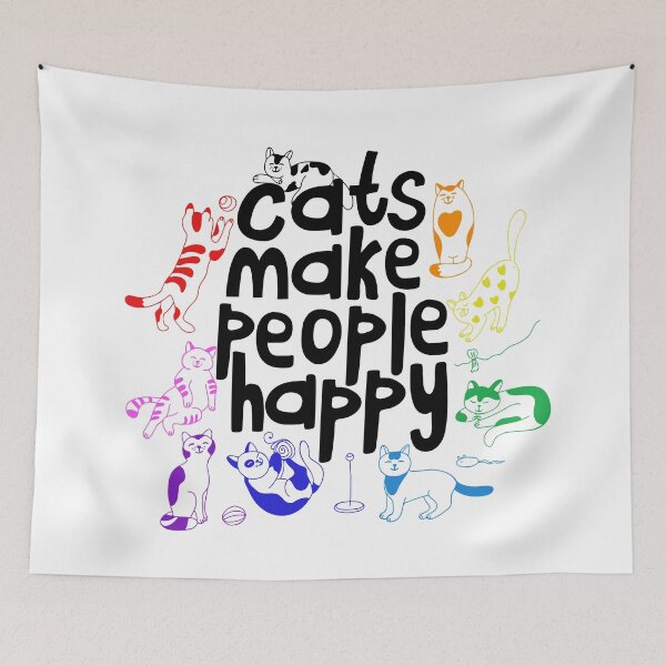 Item preview, Cats Make People Happy designed and sold by Designsderemi.